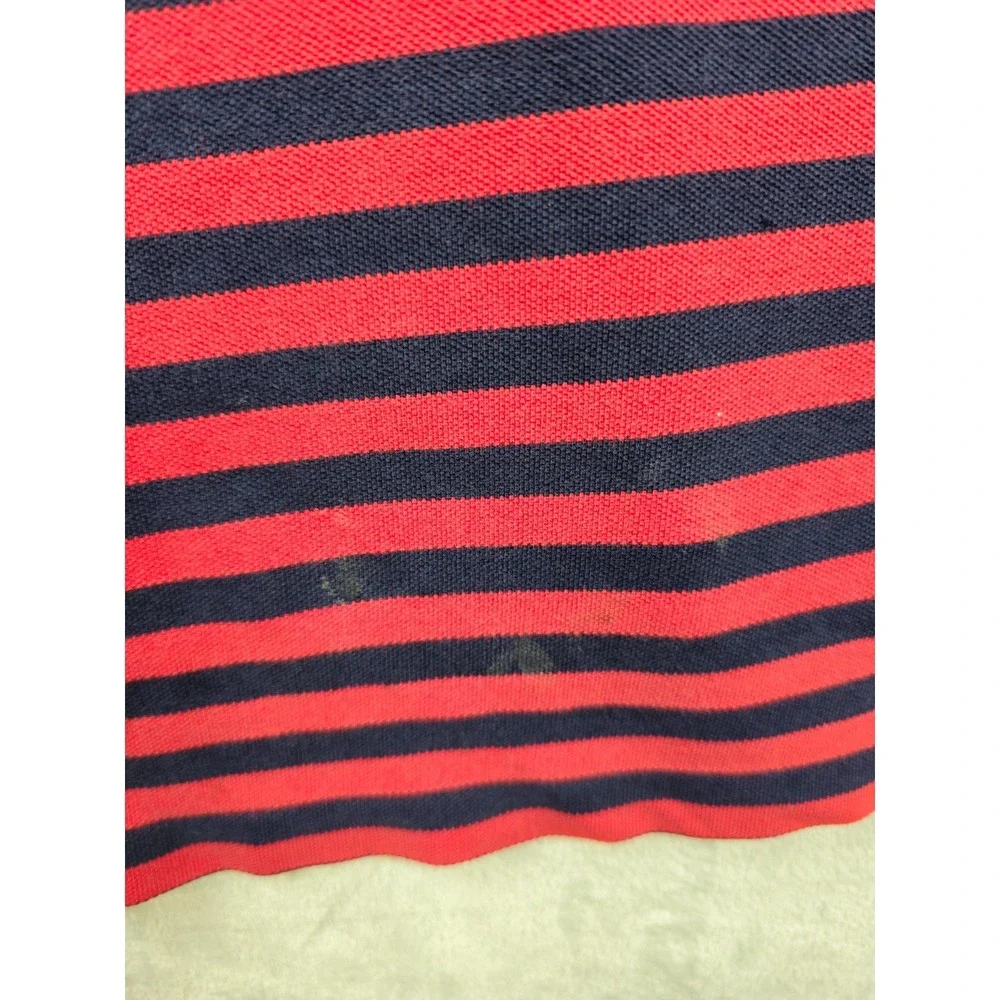 Vintage‎ Polo Ralph Lauren 4 Button Polo Shirt Mens Medium Red Striped Rare 90s